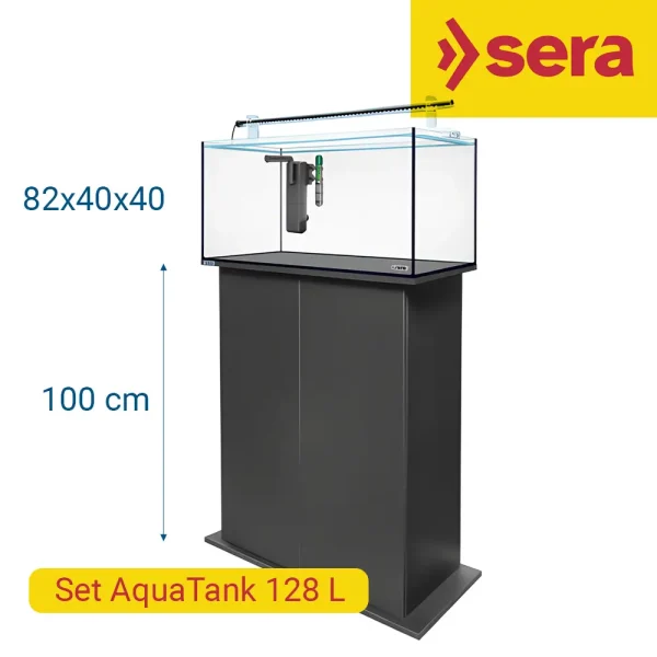 Sera AquaTank Set 128 Litros con mesa Black de 100 cm.