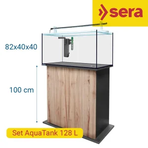 Sera AquaTank Set 128 Litros con mesa Cherry de 100 cm.