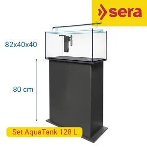 Sera AquaTank Set 128 Litros con mesa Black de 80 cm.