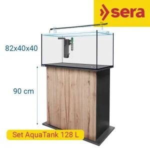 Sera AquaTank Set 128 Litros con mesa Cherry de 90 cm.