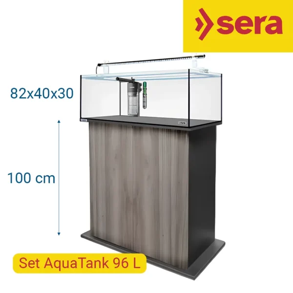 Sera AquaTank Set 96 Litros con mesa Gray Oak de 100 cm.