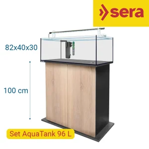 Sera AquaTank Set 96 Litros con mesa Sonoma Oak de 100 cm.