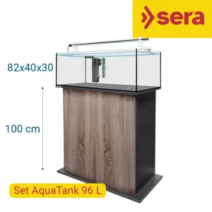 Sera AquaTank Set 96 Litros con mesa Walnut de 100 cm.