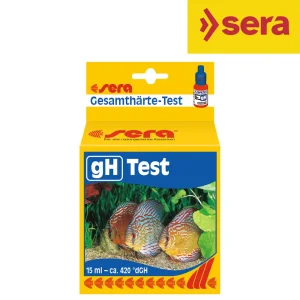 Sera Test gH 15 ml para analizar la dureza total del agua de tu acuario